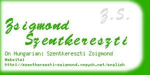 zsigmond szentkereszti business card